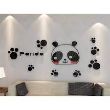 baby panda acrylic wall art at