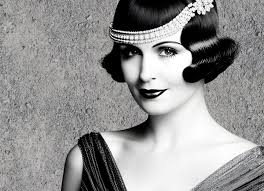 1920s hairstyle with pointed front