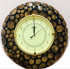 Ajanta Brown Wall Clock Size 16x16