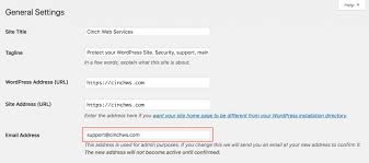 change wordpress admin email without
