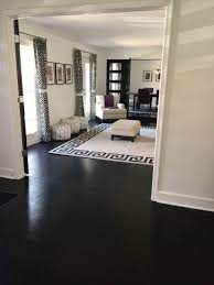 75 dark wood floor and black floor