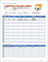 Soccer Roster Template For Excel
