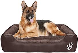 Clean a large dog bed according to the manufacturer's care instructions. Fristone Dog Beds Large Washable Pet Basket Orthopedic Kennel Bed For Large Dogs Deluxe Fleece Cushion Blanket Xxl Brown 35 4x27 6in Amazon Co Uk Pet Supplies