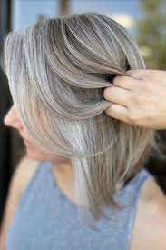 gray hair highlight transformation