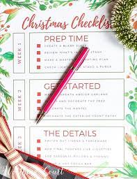 christmas checklist timeline for