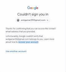 the recovery email is incorrect gmail