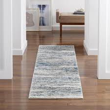 gray blue indoor stripe runner rug