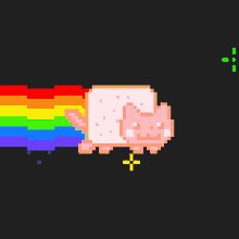 bright colorful running nyan cat gif