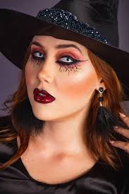 halloween witch makeup stock photos