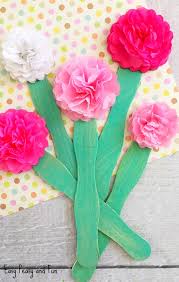 tissue paper flower craft easy peasy