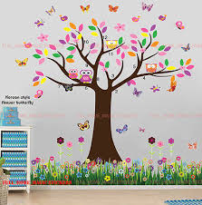 Owl Erfly Tree Flower Wall Stickers