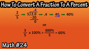 convert change a fraction to a percent