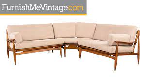 Red Mid Century Modern Sectional Sofa