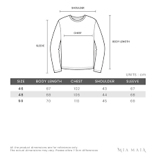 Size Chart Of Dolce Gabbana Logo Sweatshirt Mia Maia