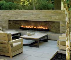 Modern Outdoor Fireplace Contemporary