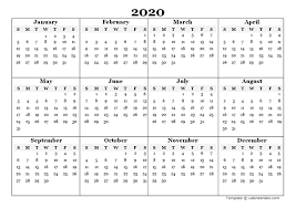Well, we are having 2020 calendar template word and other types of digital printable template of calendar. 2020 Blank Yearly Calendar Template Free Printable Templates