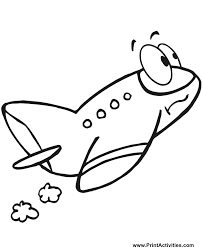airplane coloring page a worried