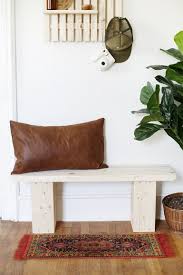 minimal wooden bench