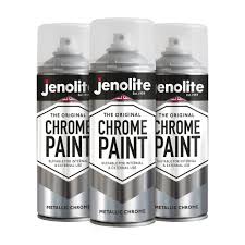 3 X 400ml Jenolite Chrome Paint Smooth