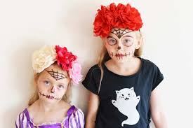 simple sugar skull makeup diy headband