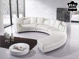 Round Leather Sofa Sectional Settee
