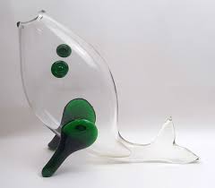 Art Glass Mcm Blenko Style One 1 Large
