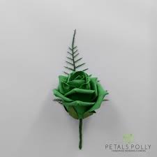 Maybe you would like to learn more about one of these? Emerald Green Single Foam Rose Buttonhole