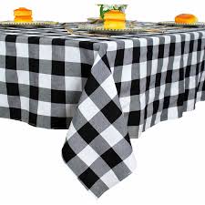cotton linen checd table cloth
