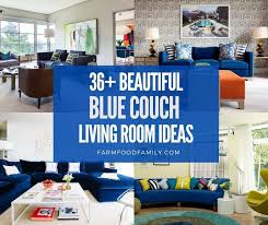blue couch living room decorating ideas