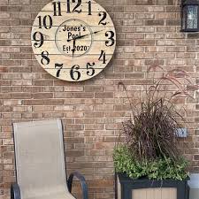 Farmhouse Wood Spool Wall Clock 20 To