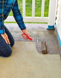how to paint concrete to cover s