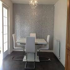 Silver Glitter Wallpaper Self Adhesive