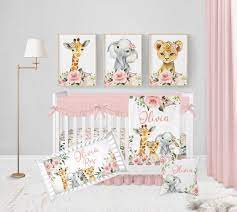 Safari Crib Bedding Set Girl Crib