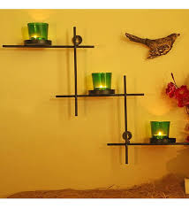 Black Metal Wall Candle Holder By