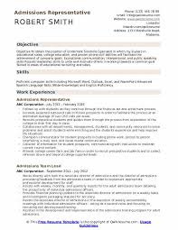 Resume templates and examples to download for free in word format ✅ +50 cv samples in word. Admissions Representative Resume Samples Qwikresume