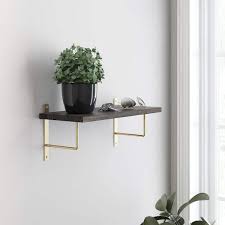 U Shaped Satin Gold Shelf Bracket