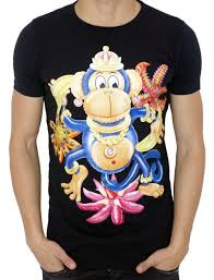 Love Moschino Monkey Mens T Shirt Black Size L Fashion