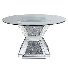 52 Inch Glass Top Dining Table With