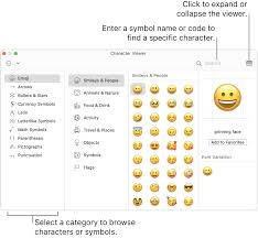 use emoji and symbols on mac apple