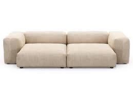 Two Seat Sofa L Cord Velours Sand