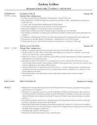 nursing home administrator resume