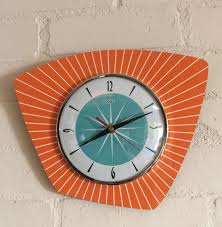 1950s Style Midcentury Modern Clocks By