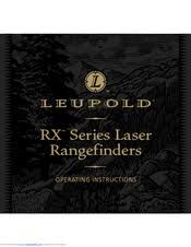 Leupold Rx Operating Instructions Manual Pdf Download
