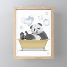 Bathroom Art Panda Wall Art Bathroom
