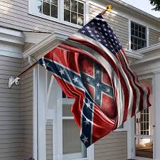 half american flag half confederate