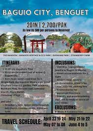 2 days 1 night baguio tour package