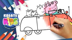 Disegni peppa pig da colorare. Peppa Pig In Macchina In The Car Disegni Da Colorare Coloring Pages Youtube
