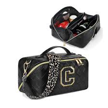 large black makeup bag cosmetic travel