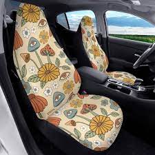 Retro Mushroom Car Seat Covers For