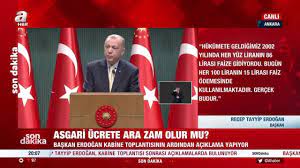 SON DAKİKA: Kabine Toplantısı ardından Başkan Erdoğan'dan 'asgari ücret'  mesajı! 2022 Asgari ücrete ne kadar zam gelecek, ek zam var mı,bayram  tatili kaç gün, ne zaman başlıyor? - EN SON HABERLER -